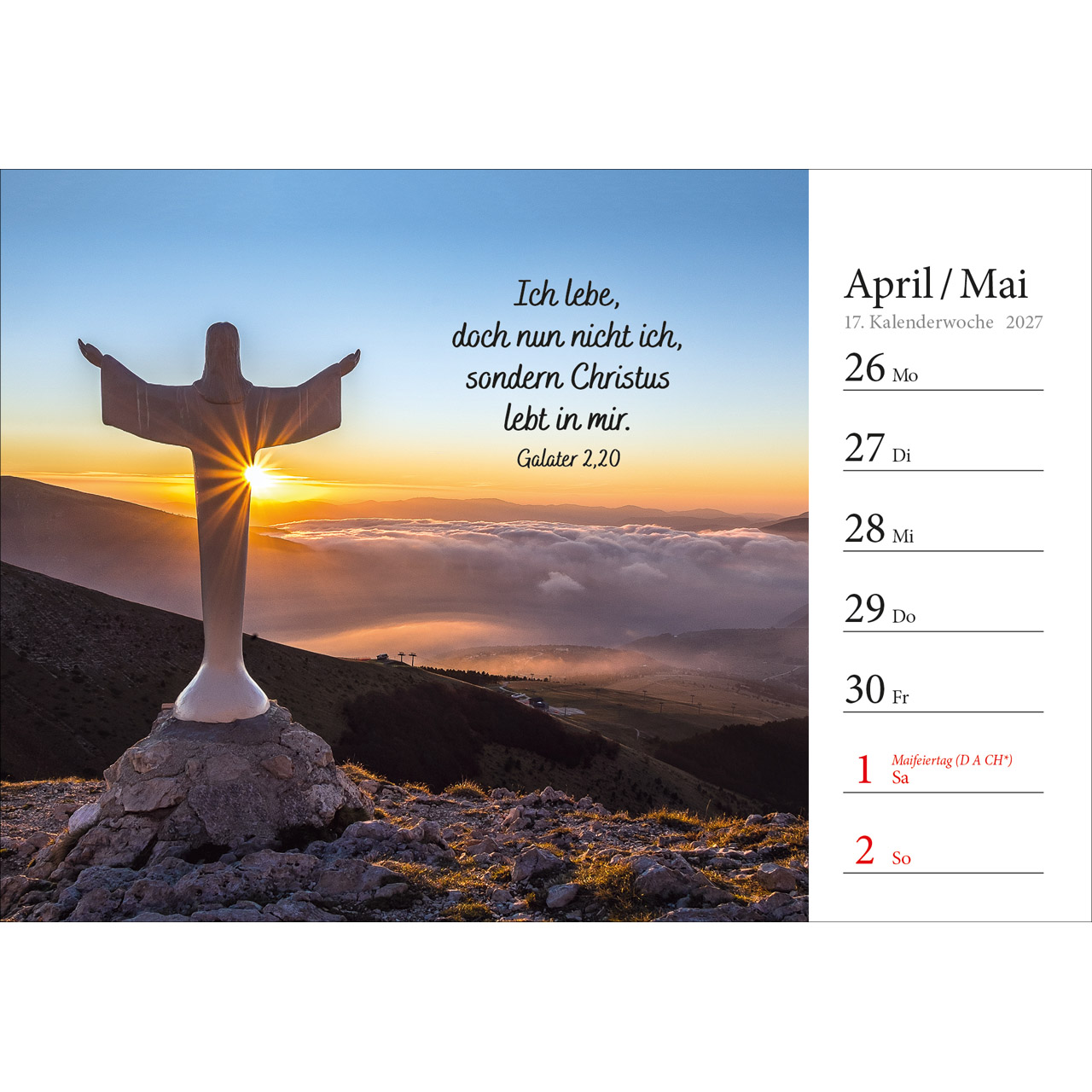 Aufstellkalender - In deine Hand stell ich den Tag 2027