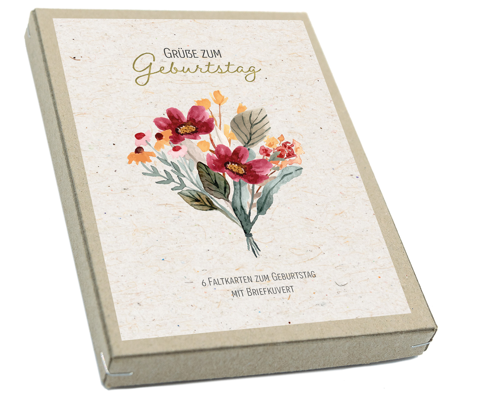 Karten-Box - Kartenbox 'Grüße zum Geburtstag' - Blumen