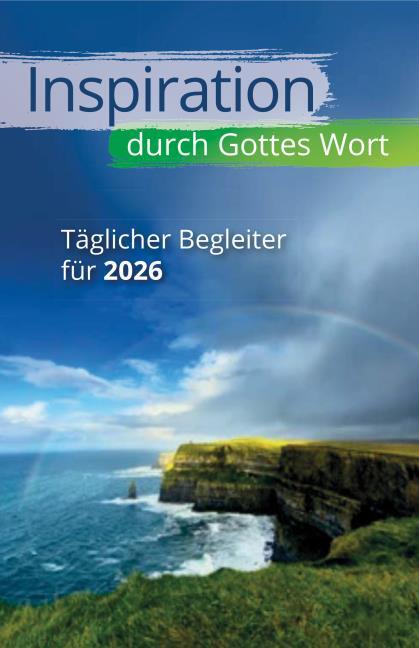 Buchkalender - Inspiration durch Gottes Wort 2026 - Meer Klippen Wolken Regenbogen