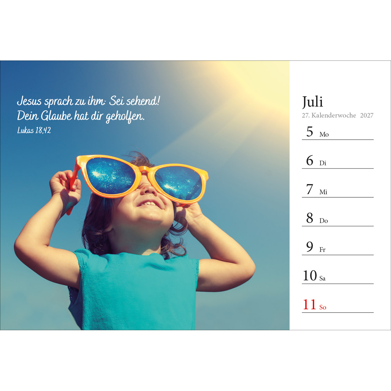 Aufstellkalender - In deine Hand stell ich den Tag 2027