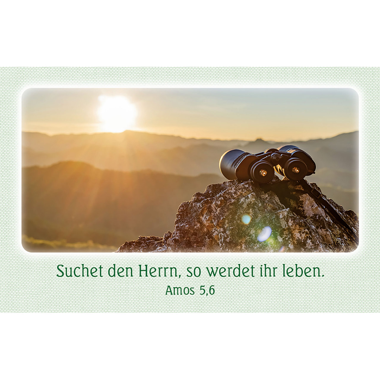 Karten-Box Kunststoff - Trost und Zuversicht - Haus Leuchtturm Küste Felsen Meer