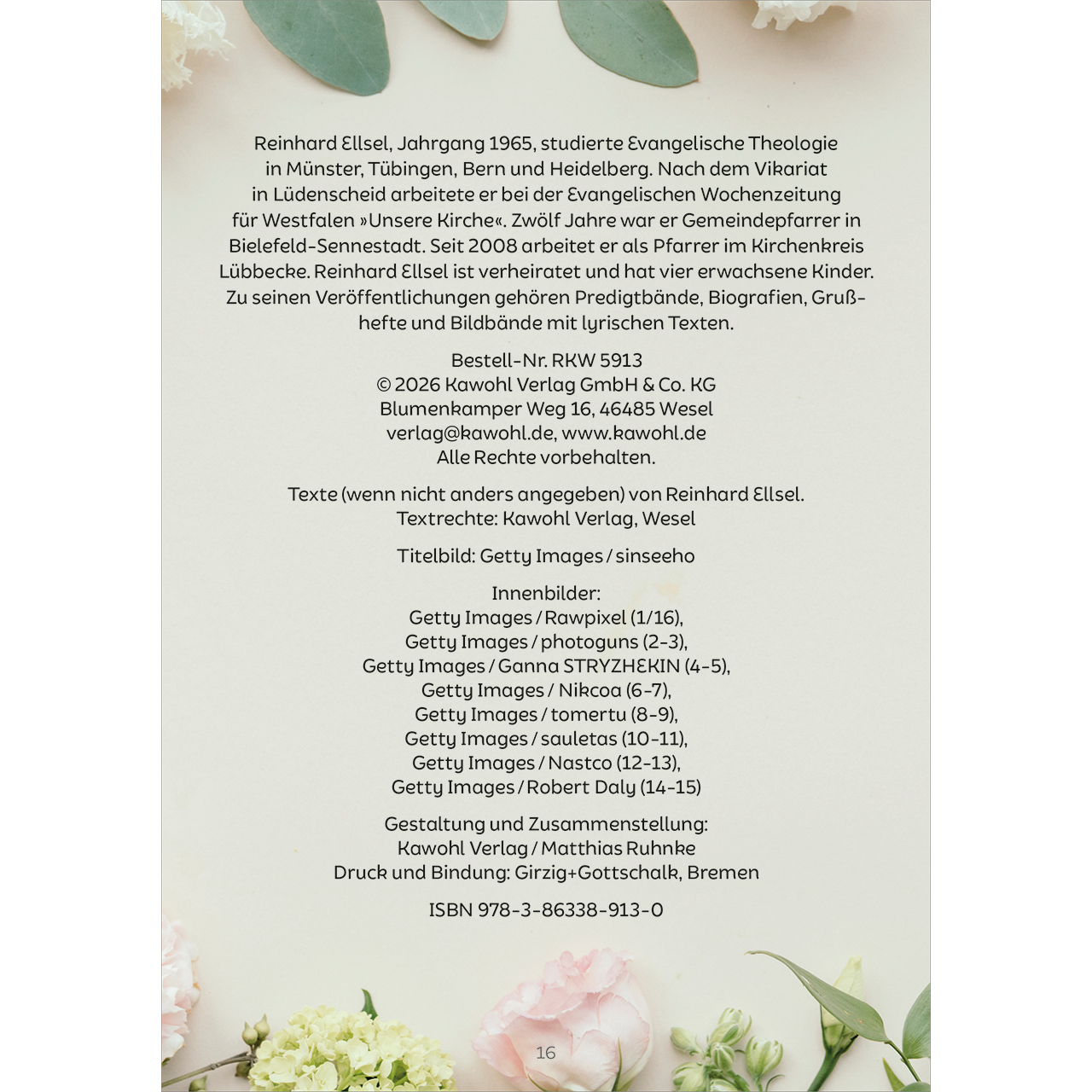 Grußheft - Alles Liebe zum neuen Lebensjahr - Kuchen Torte Blumenstrauß Happy Birthday Tisch Garten