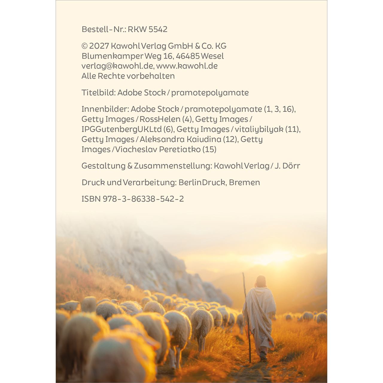 Grußheft - Ich bin mit dir im neuen Lebensjahr - Hirte Schafe