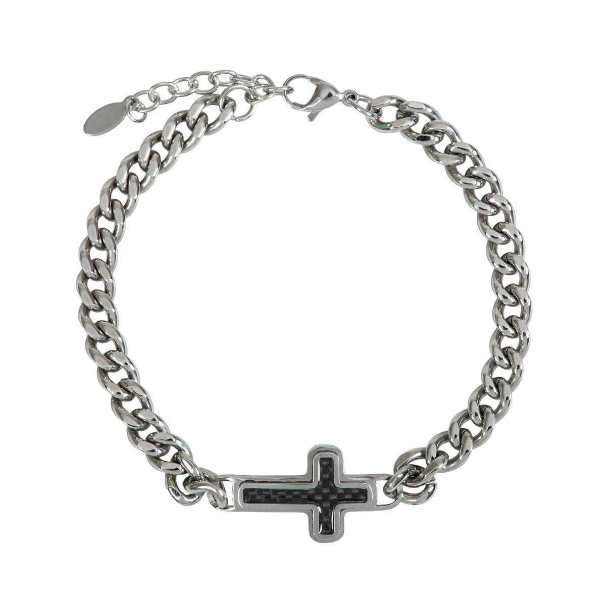Armband - Herren-Gliederarmband mit Kreuz