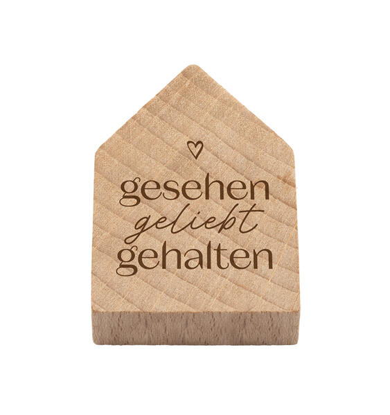 Magnet - Holzhaus Magnet "gesehen-geliebt-gehalten"