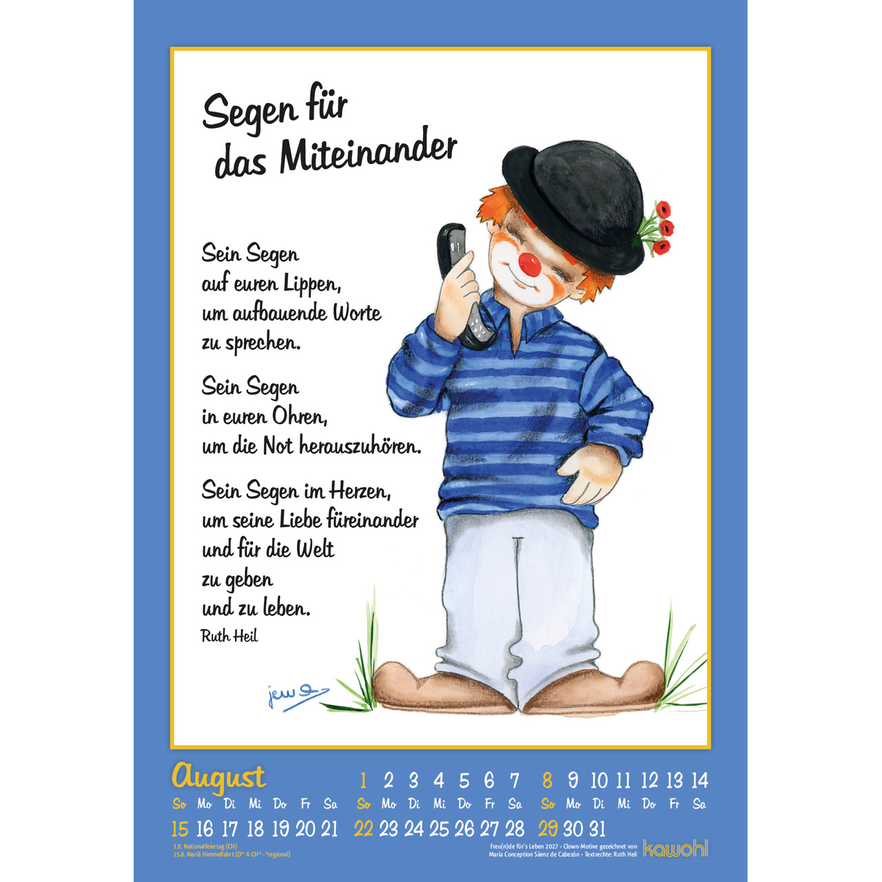 Wandkalender - Freu(n)de für's Leben 2027