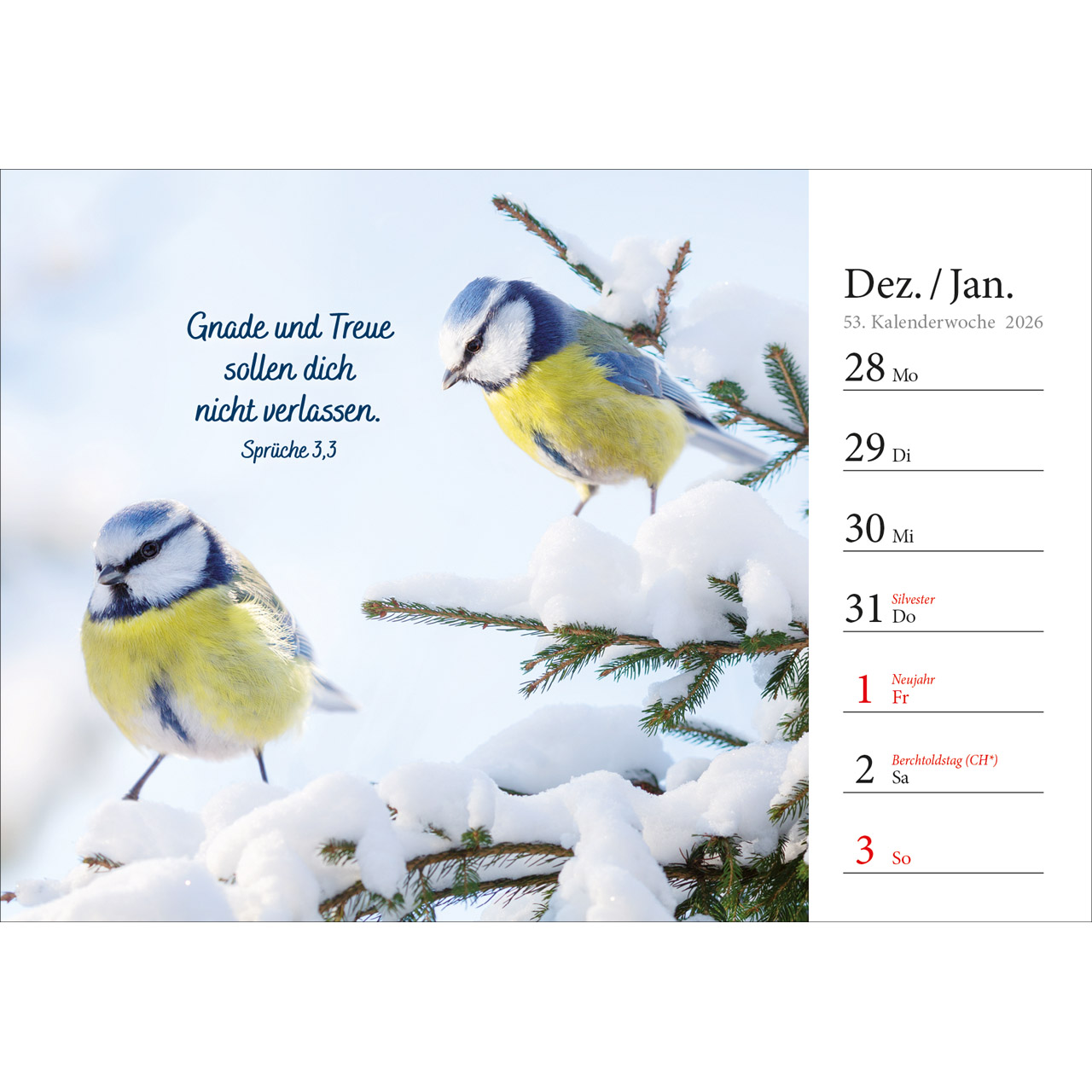 Aufstellkalender - In deine Hand stell ich den Tag 2027
