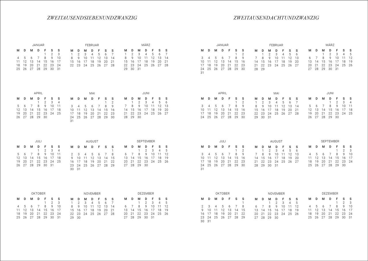 Terminkalender - The Planner - Journal 2027