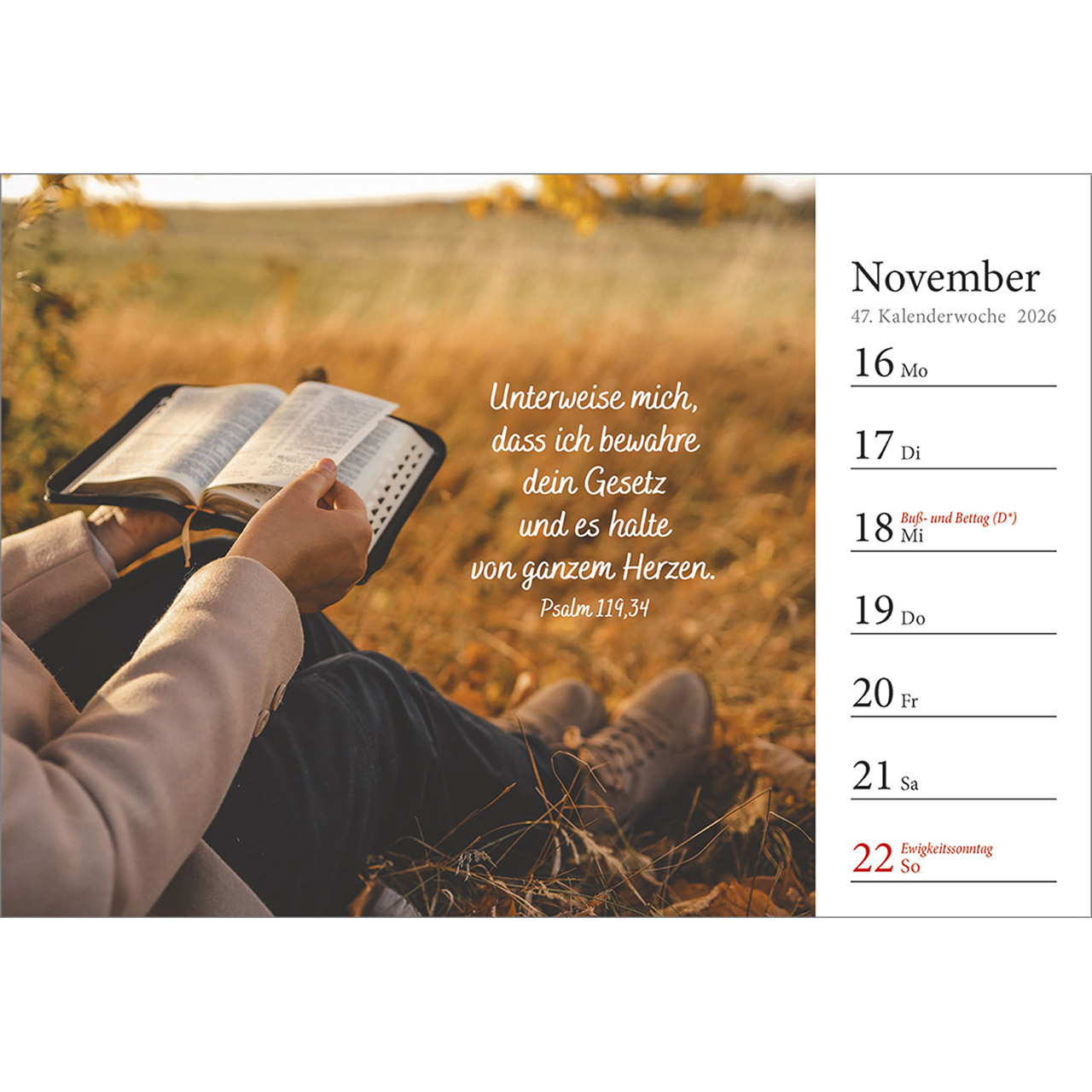 Tischkalender - In deine Hand stell ich den Tag 2026