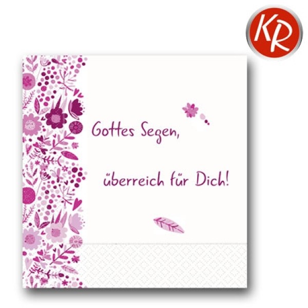 Servietten 'Gottes Segen überreich für Dich'
