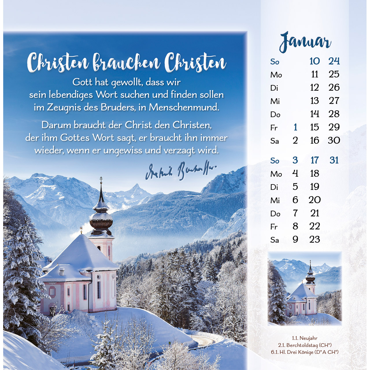 Postkartenkalender - Gott ist für dich 2027