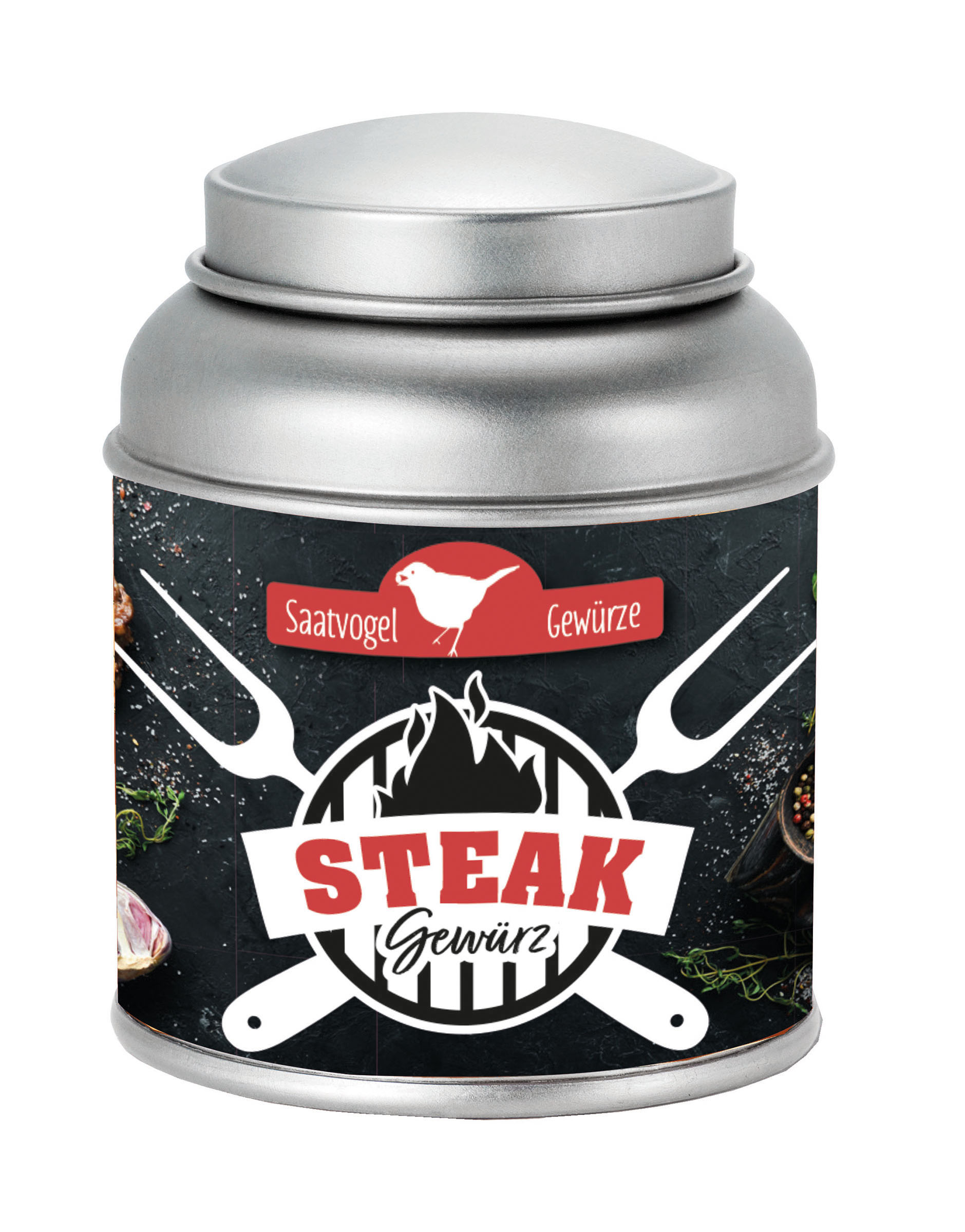 Gewürz 'Steak-Gewürz' Gewürze & Kräuter - Gewürz 'Steak-Gewürz' - Dose Grillgabeln Grill Vogel
