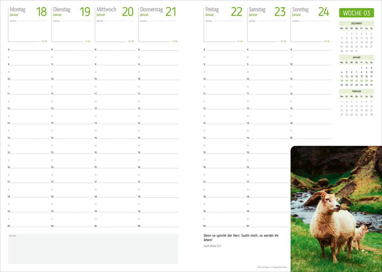 Terminkalender - Agenda - Für jeden Tag 2027