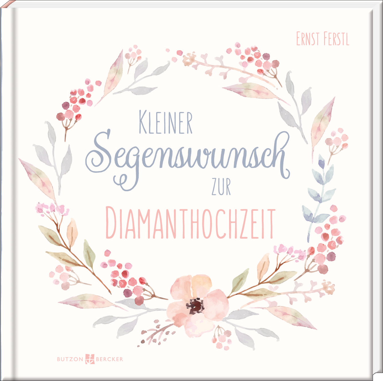 Buch - Kleiner Segenswunsch zur Diamanthochzeit - Blumen Blätter Blüten