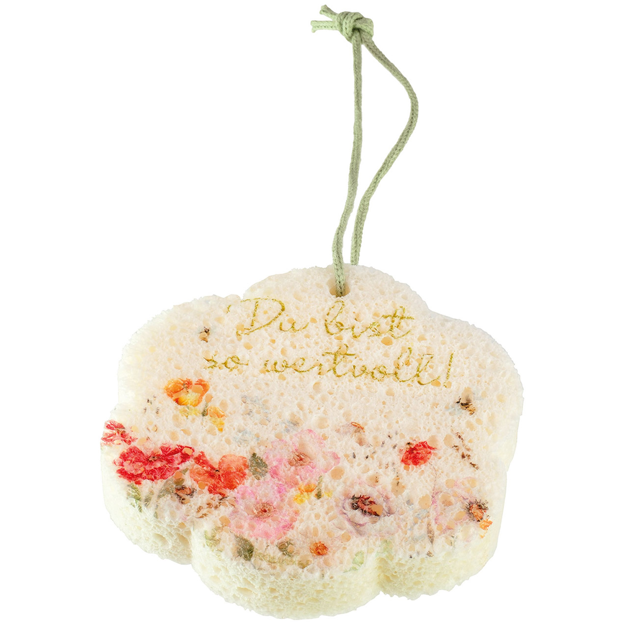 Schwamm - Schön, dass es dich gibt - Grafik Blumen Schmetterling