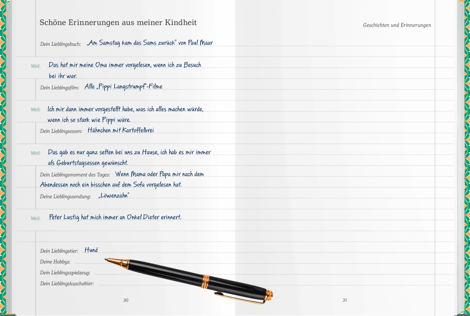 Buch - Erzähl mal von dir