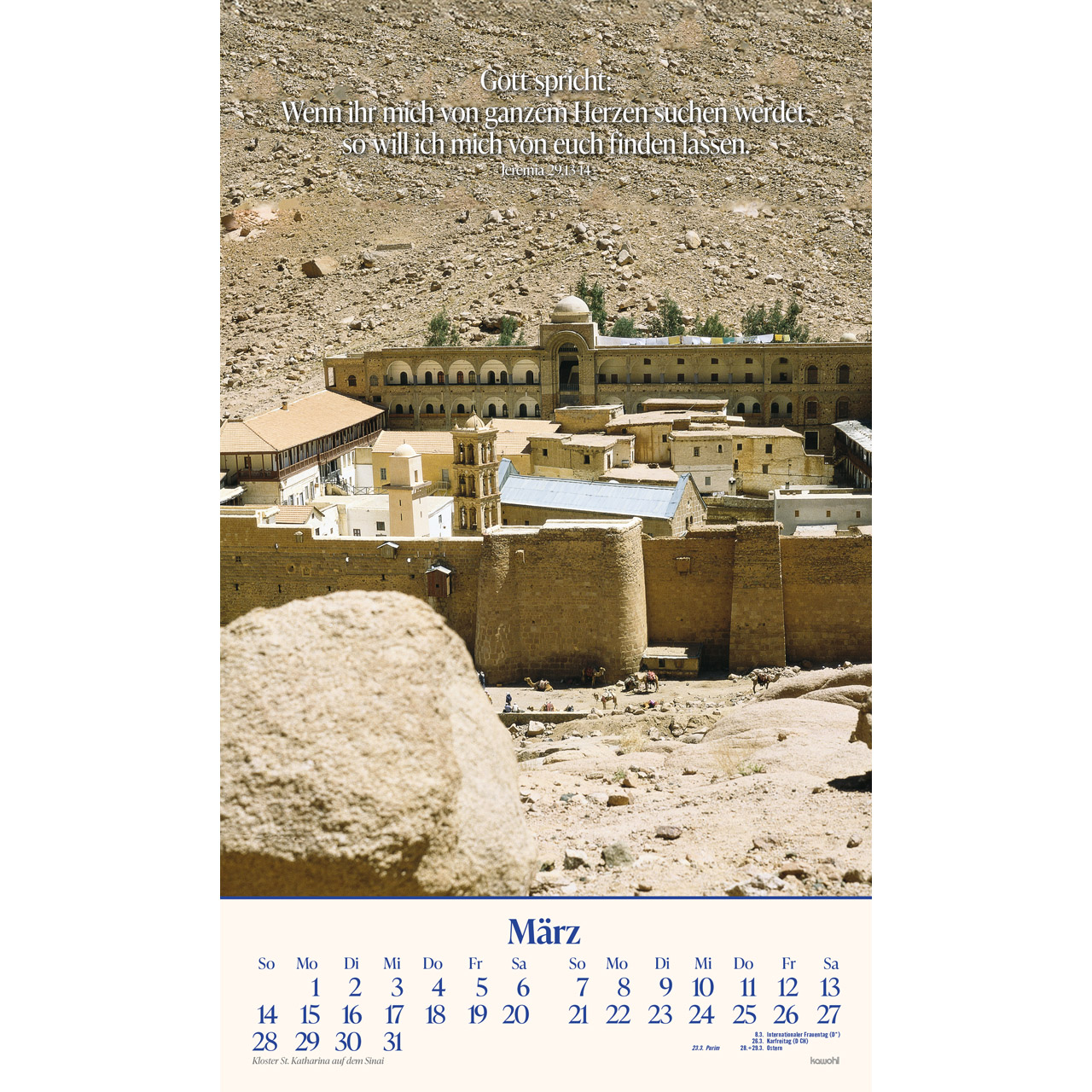 Posterkalender - Das Heilige Land 2027