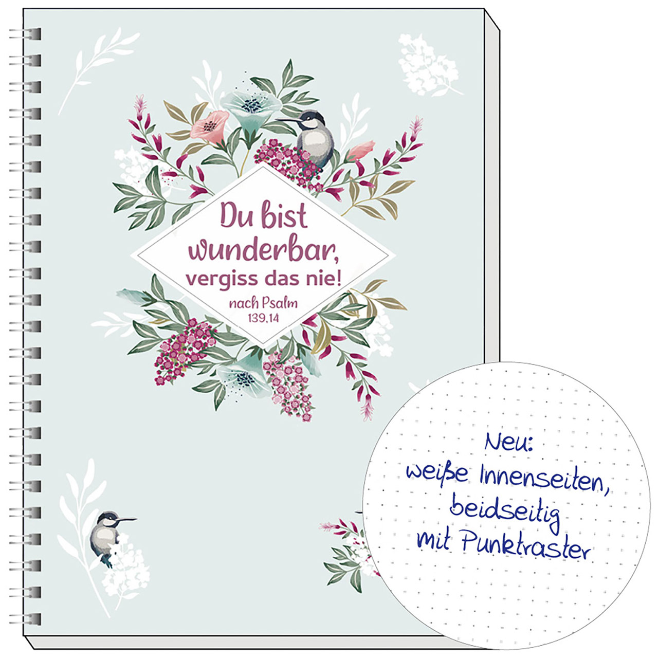 Notizbuch - Du bist wunderbar, vergiss das nie! - nach Psalm 139,14