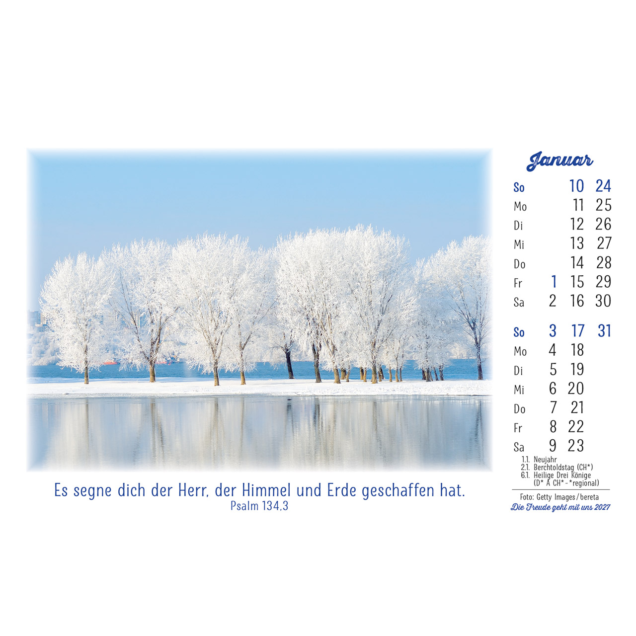 Aufstellkalender - Die Freude geht mit uns 2027