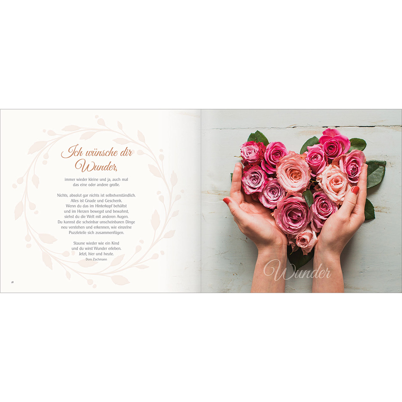 Geschenkbuch - Rosengrüße mit vielen guten Wünschen - rosa Rosen
