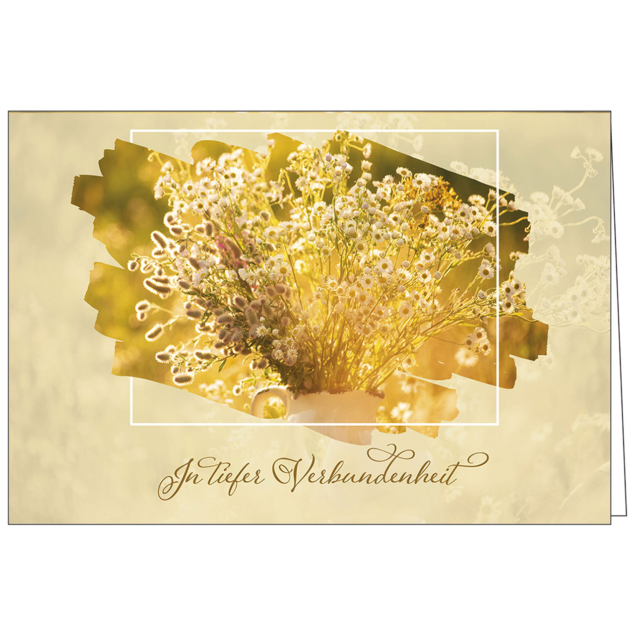 In tiefer Verbundenheit Faltkarte - In tiefer Verbundenheit - Wiesenblumen Gegenlicht