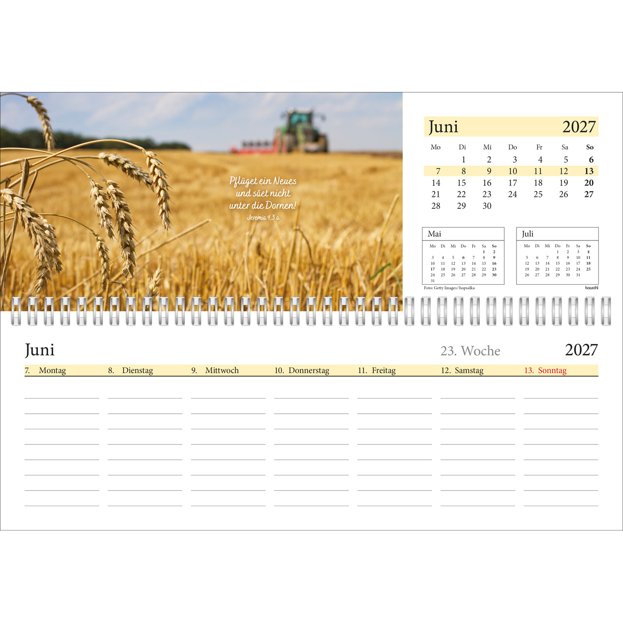 Tischkalender - In deine Hand leg ich den Tag 2027