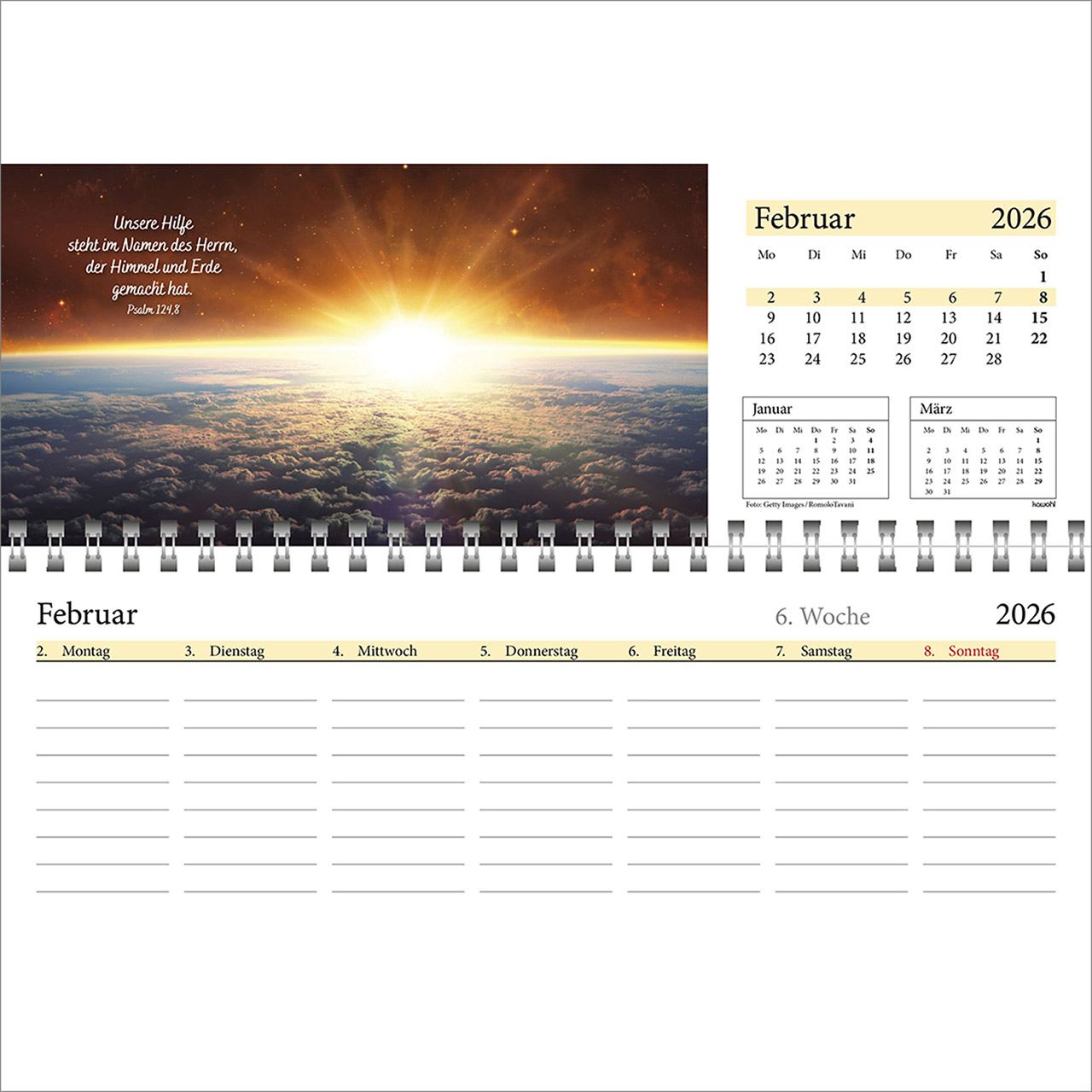 Tischkalender - In deine Hand leg ich den Tag 2026