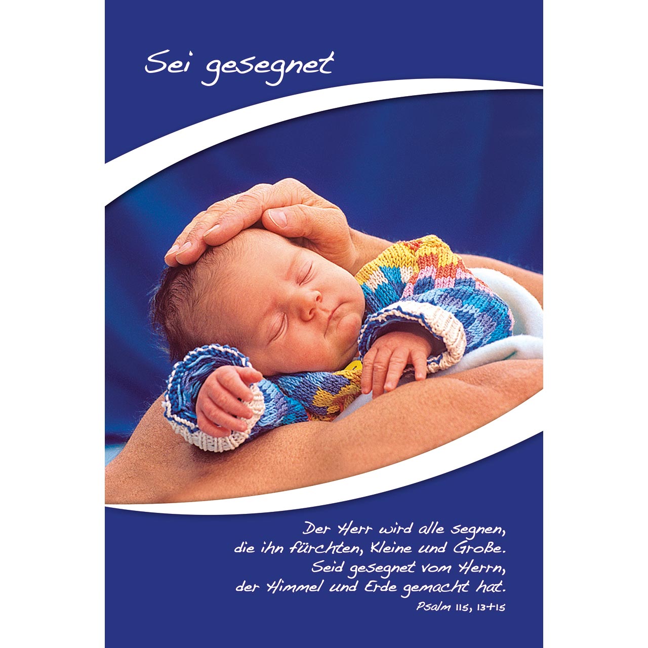 Der Herr wird alle segnen Faltkarte - Der Herr wird alle segnen - schlafendes Baby