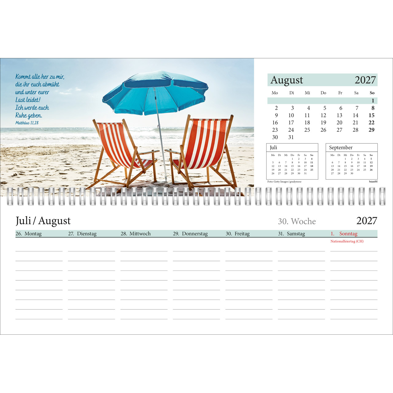 Tischkalender - In deine Hand leg ich den Tag 2027