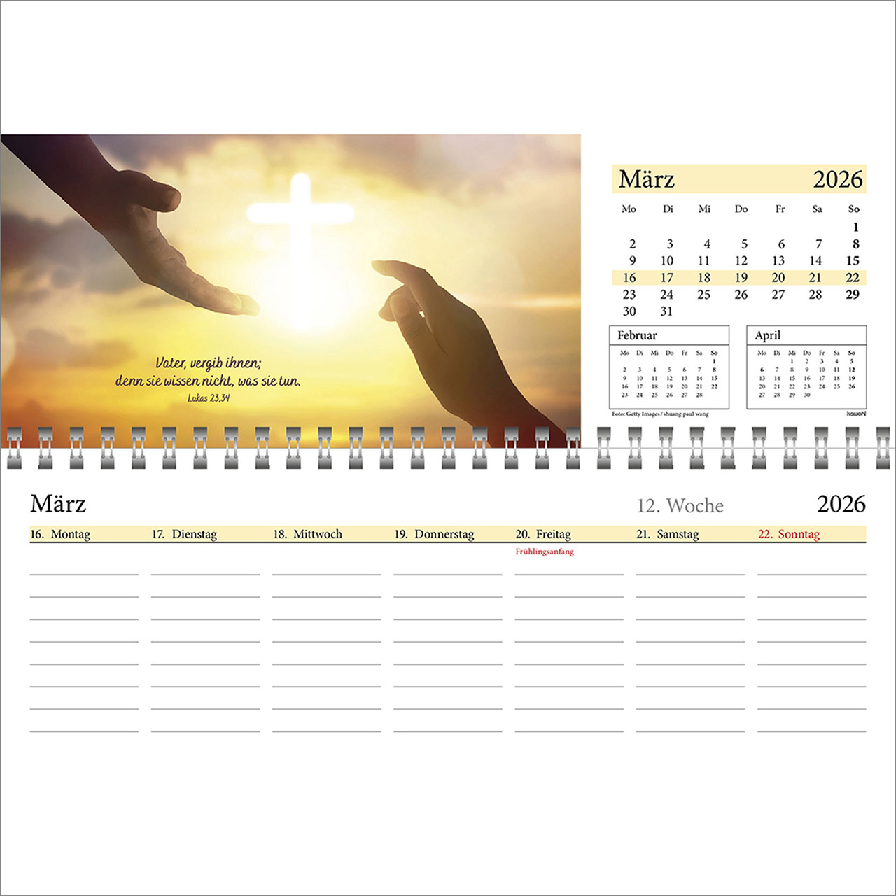 Tischkalender - In deine Hand leg ich den Tag 2026