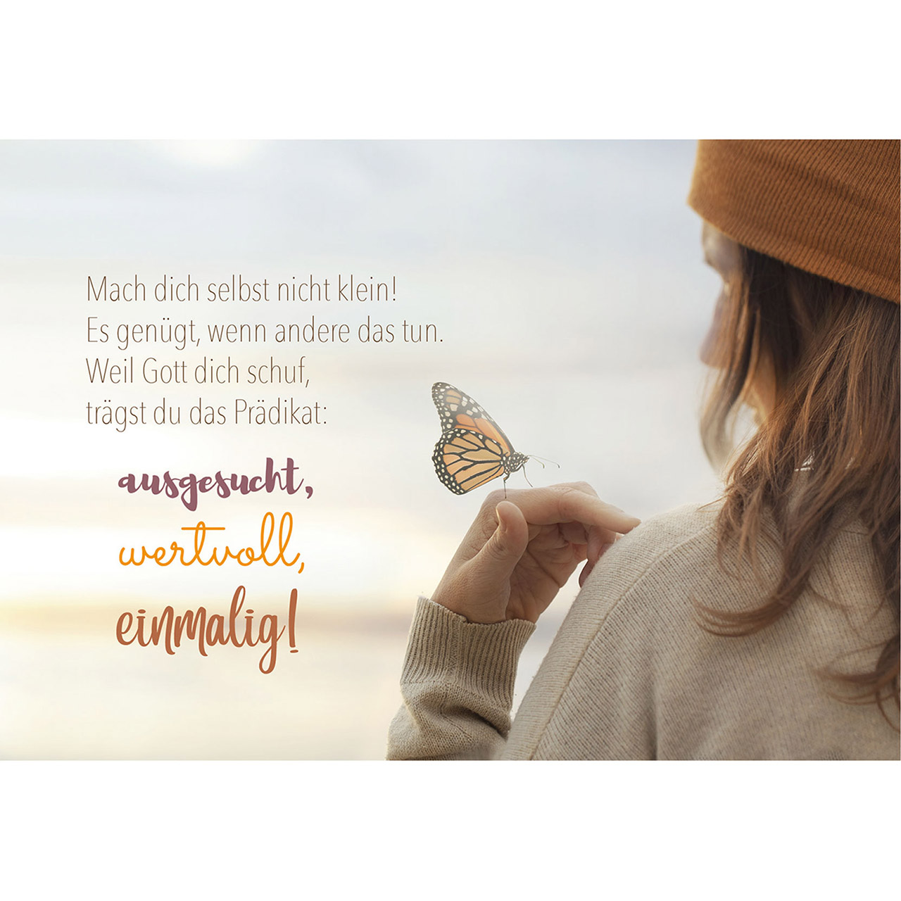 Aufstellbuch - Wunderbar! Du bist eine Frau - Frau mit Hut