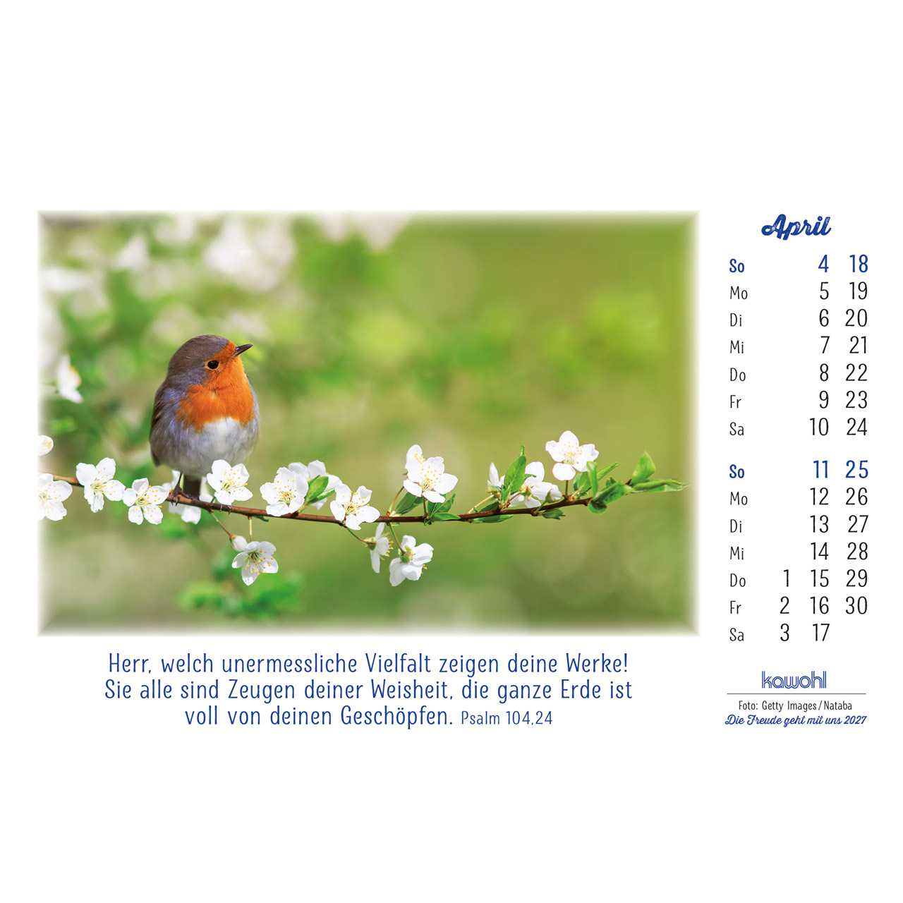 Aufstellkalender - Die Freude geht mit uns 2027
