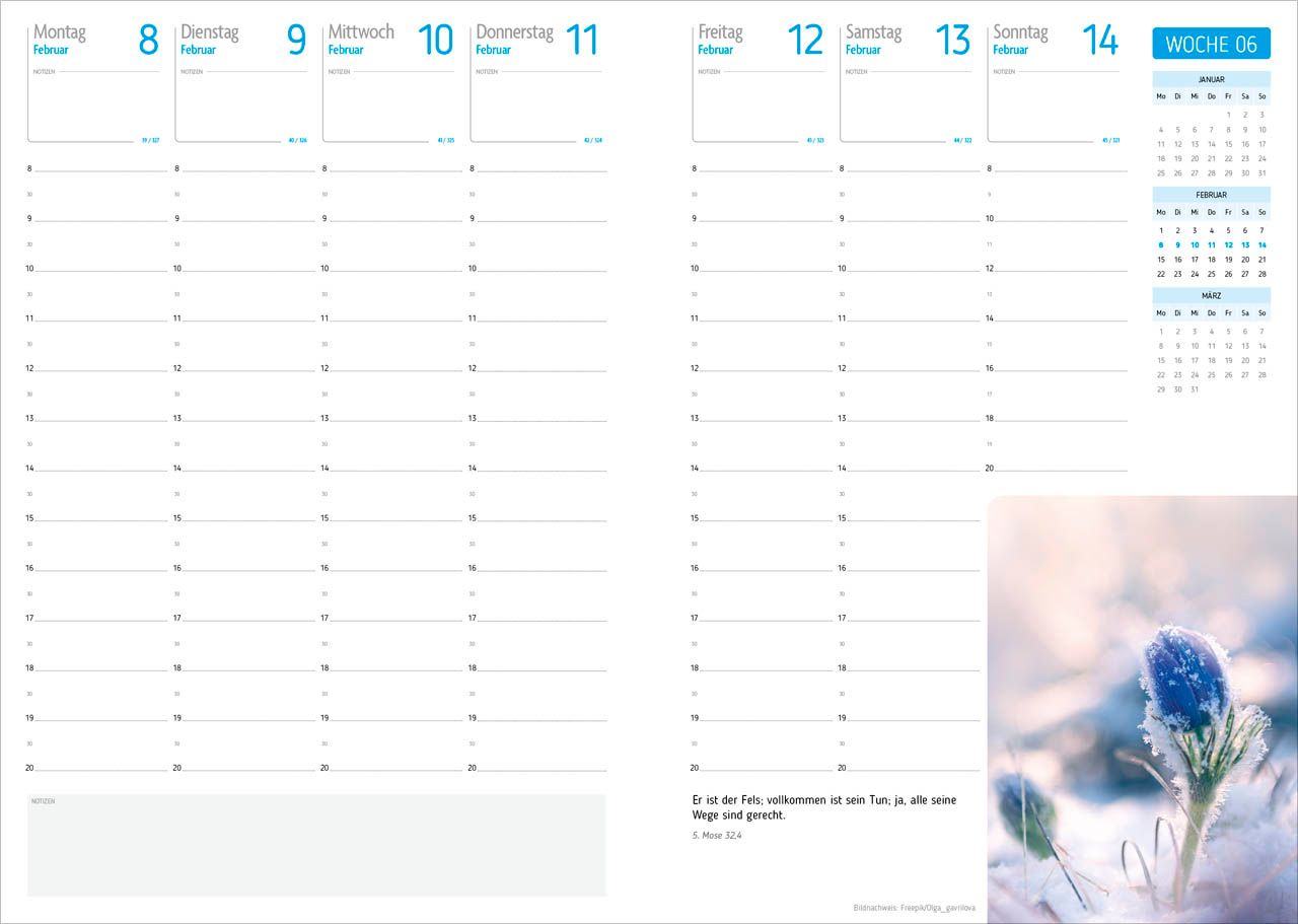 Terminkalender - Agenda - Für jeden Tag 2027