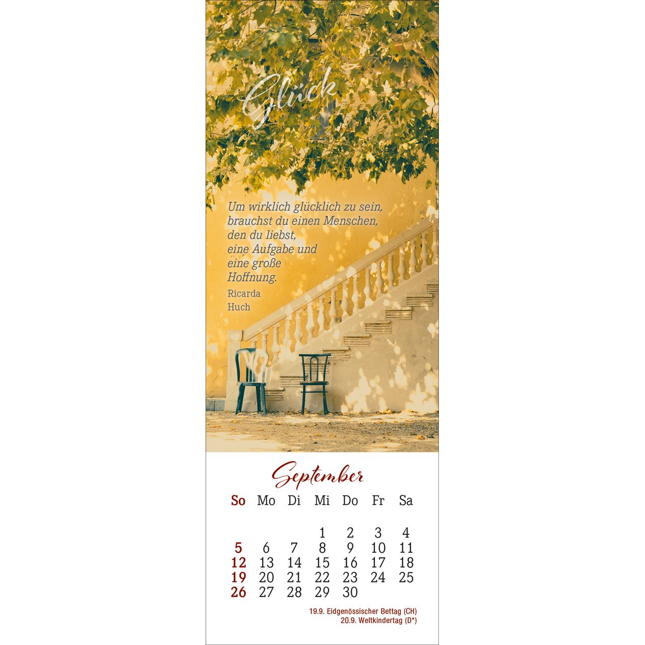 Lesezeichenkalender - Den Augenblick genießen 2027