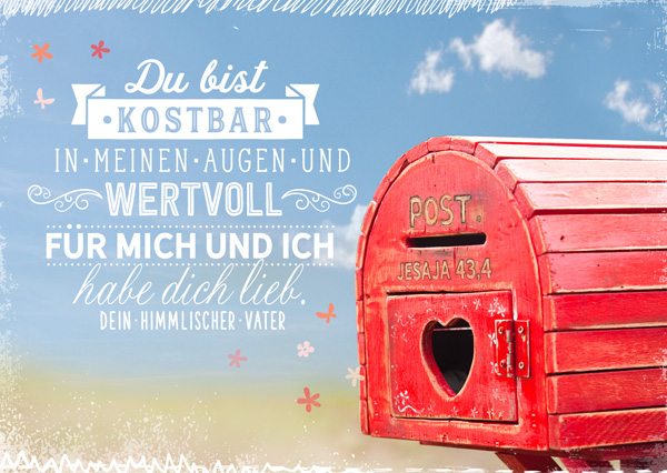Postkarte - Postkarte 'Kostbar und wertvoll' 1EX