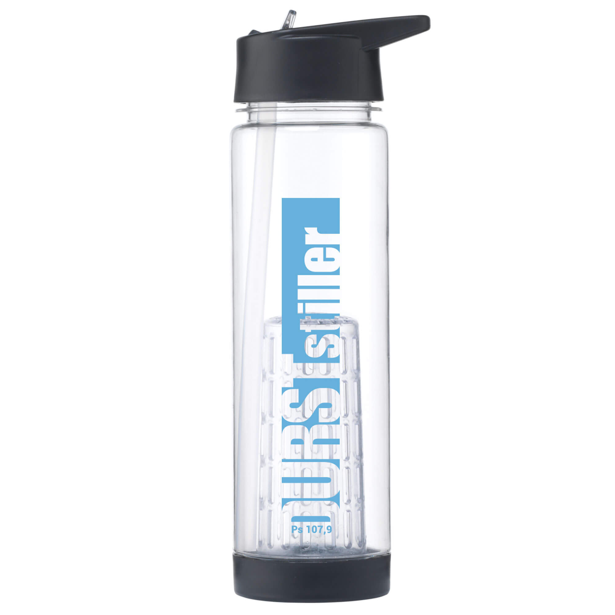 Trinkflasche - Trinkflasche 'Durststiller' schwarzer Deckel - Trinkflasche