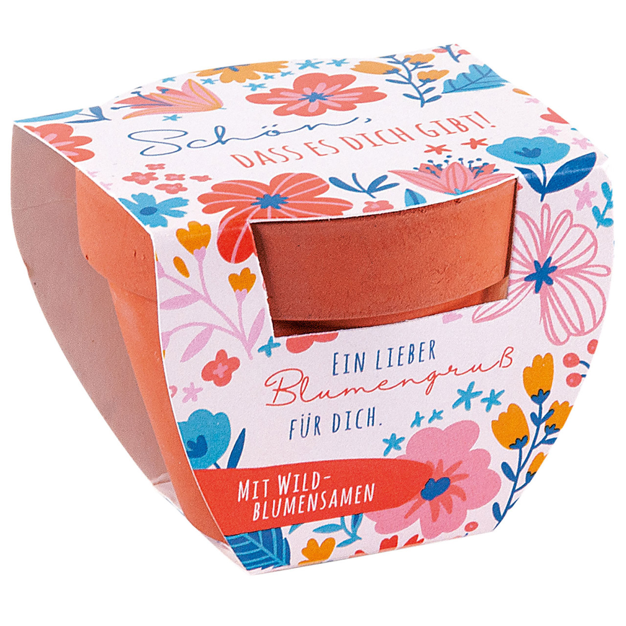 Blumengruß - Schön, dass es dich gibt! - Blumen Streumuster