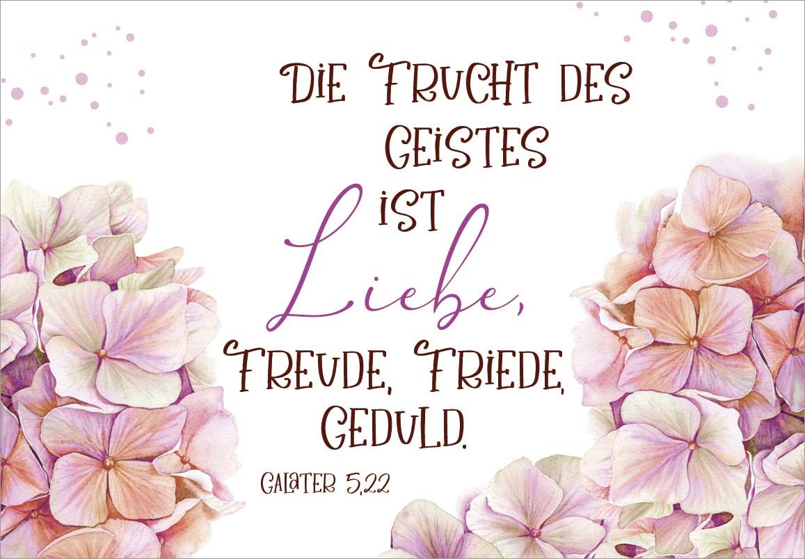 Karten-Box Papier - Neujahrslose "Getragen durch alle Zeiten" - Box Karte Blume Blüte Blätter