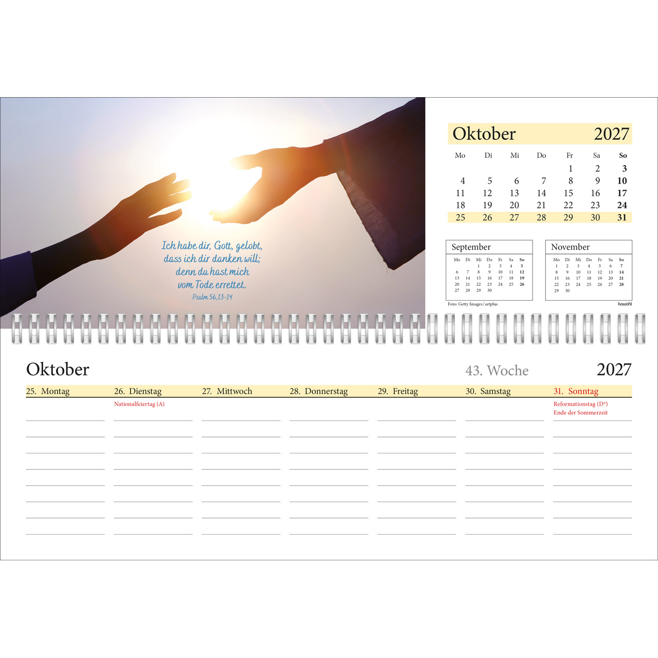 Tischkalender - In deine Hand leg ich den Tag 2027