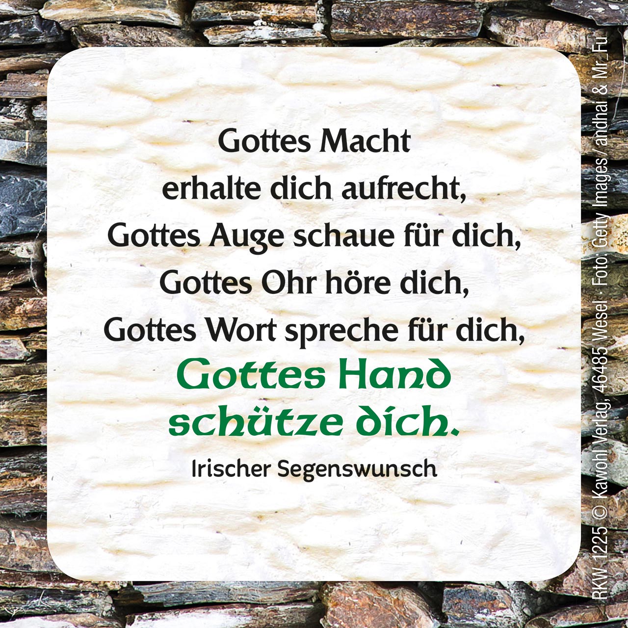 Roll-Box - Segen begleite dich durch den Tag - rotes Fenster Fahrrad Klee