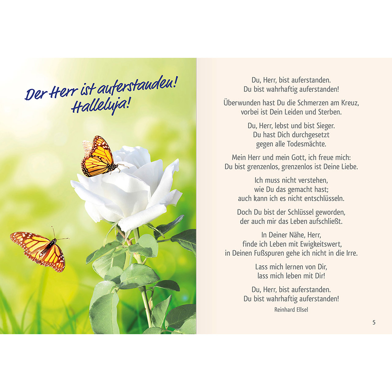 Grußheft - Frohe & gesegnete Ostern - Tulpen Narzissen Blumen