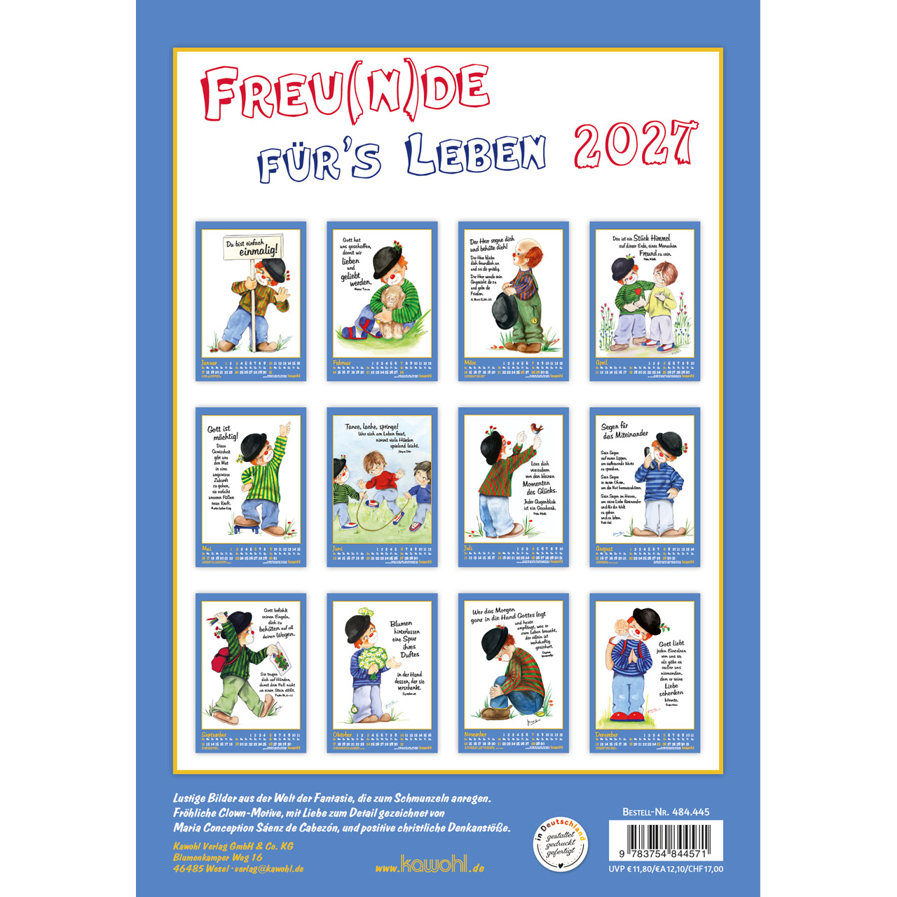 Wandkalender - Freu(n)de für's Leben 2027