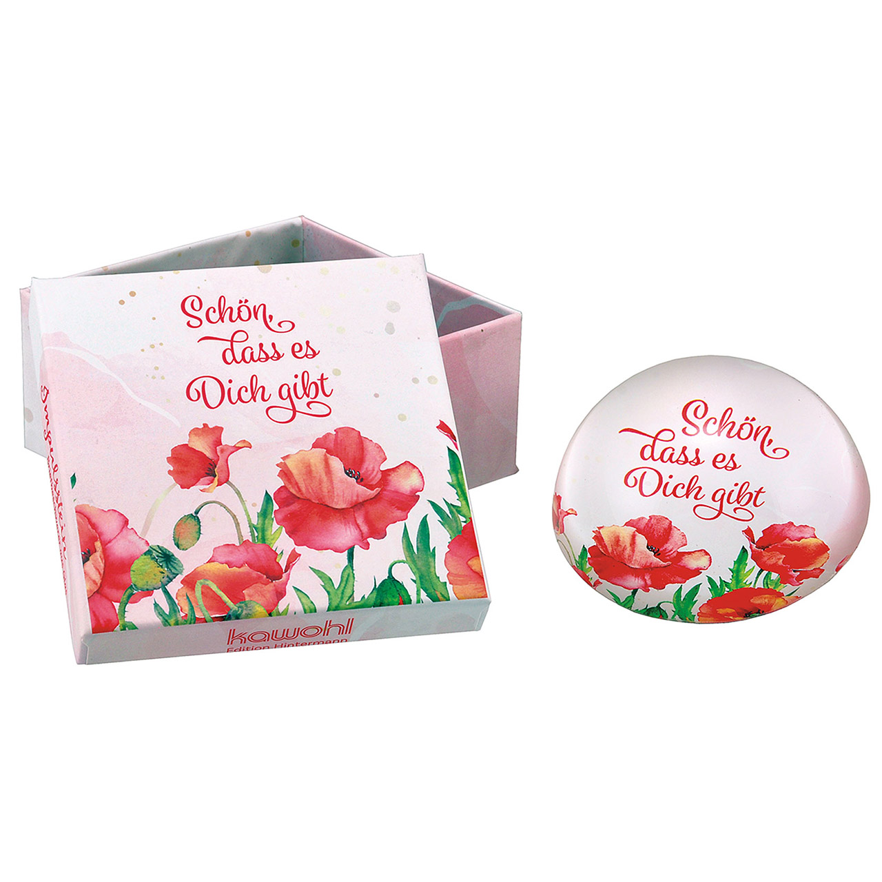 Schön, dass es dich gibt Briefbeschwerer - Schön, dass es dich gibt - Mohnblumen