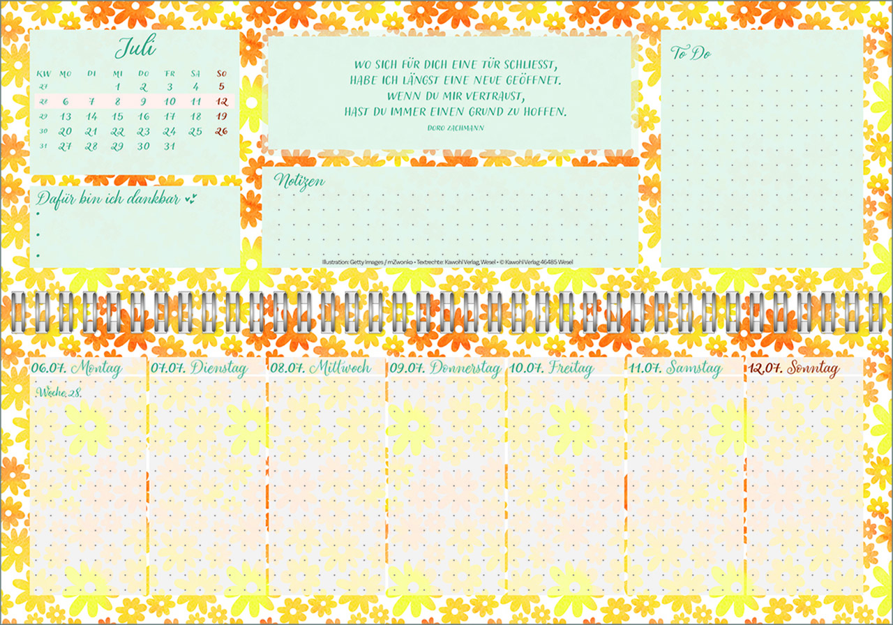 Tischkalender - Meine fröhlich-bunte Segenswoche 2026