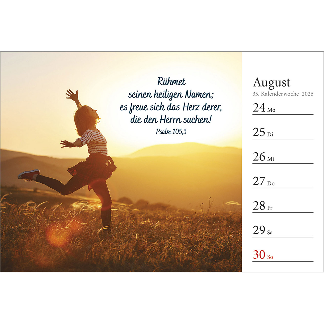 Tischkalender - In deine Hand stell ich den Tag 2026