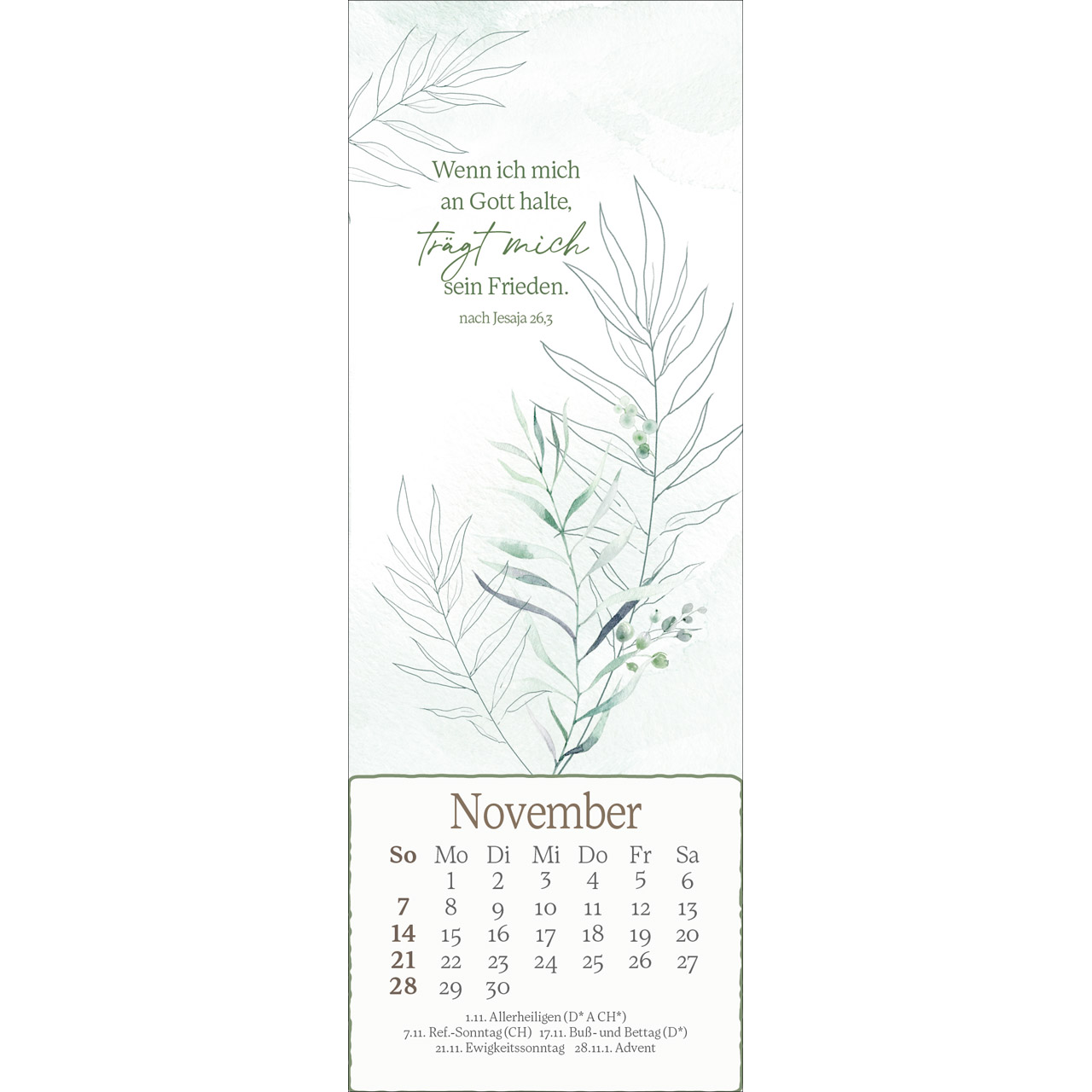 Lesezeichenkalender - Vor dich leg ich, was mich bewegt 2027