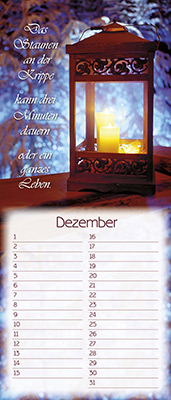 Immerwährender Kalender - Der Herr segne dich und behüte dich - Blüte im See