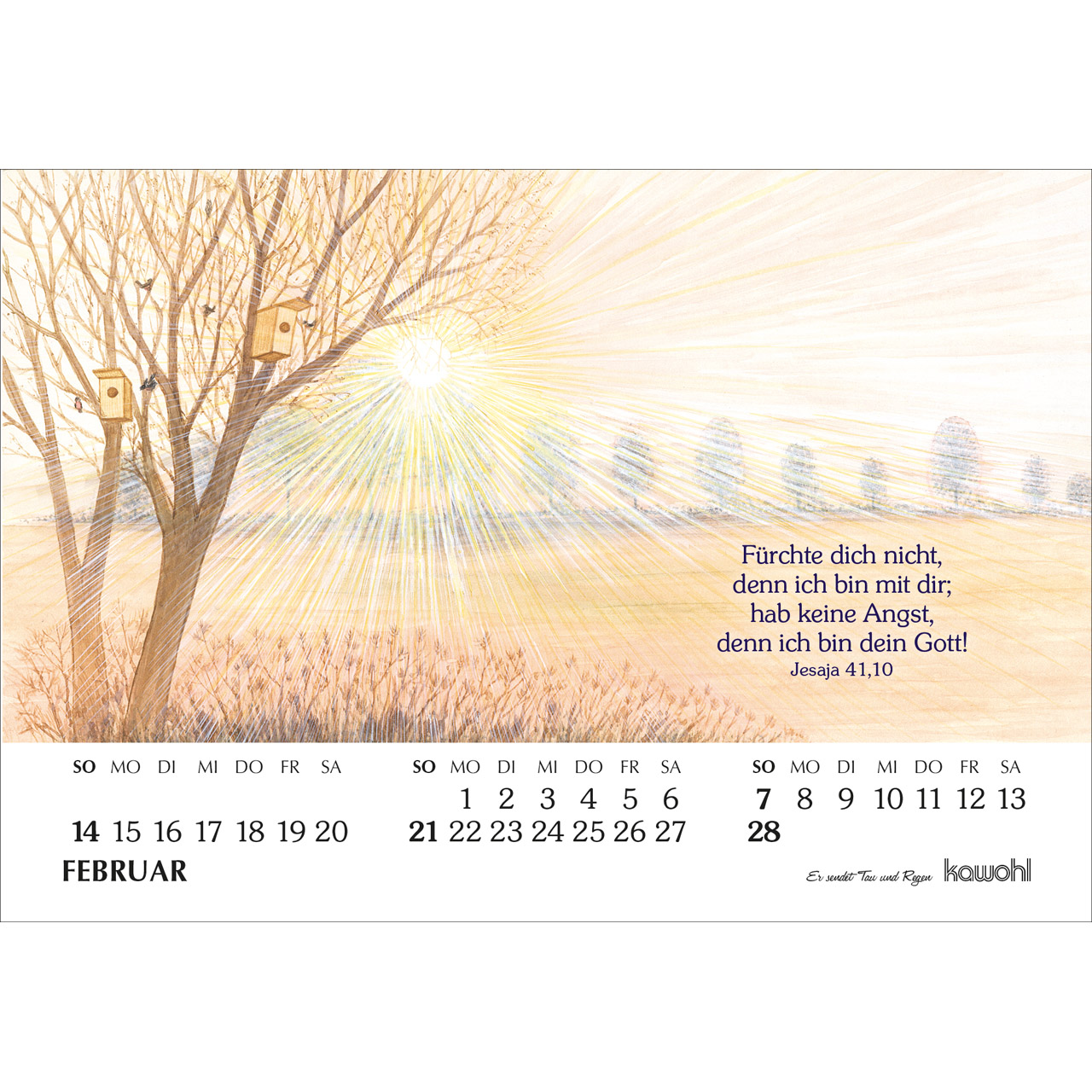Aufstellkalender - Er sendet Tau und Regen 2027