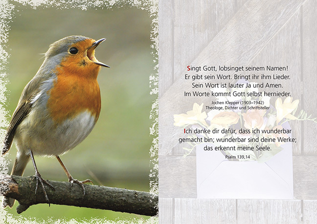 Grußheft - Goldene Worte - Für einen lieben Menschen - Blumenstrauß Briefumschlag