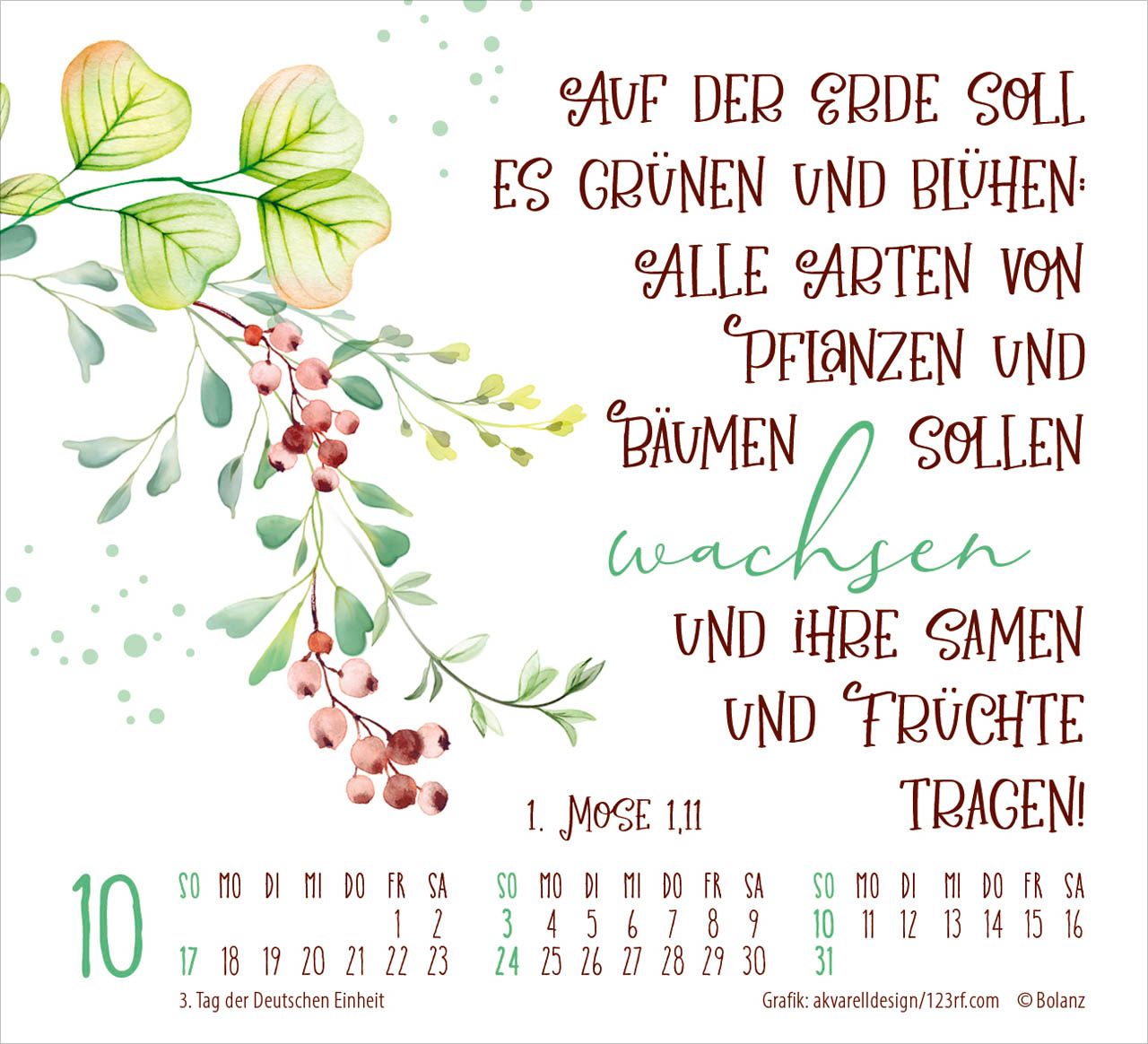 Aufstellkalender - Geschützt in seiner Hand 2027 Minikalender